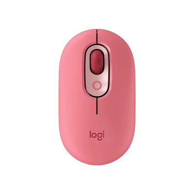 עכבר אלחוטי בלוטות' צבע אדום ורוד לוג'יטק Logitech 910-006545 POP Mouse Heartbreaker WiFi Bluetooth